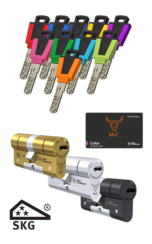 Cilindros M&C Color+ con llave similar