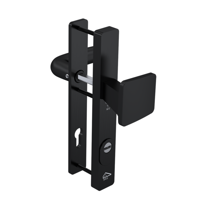 Smal kerntrekbeslag knop/kruk zwart